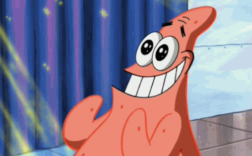 Happy Patrick GIF by SpongeBob SquarePants - Find & Share on GIPHY