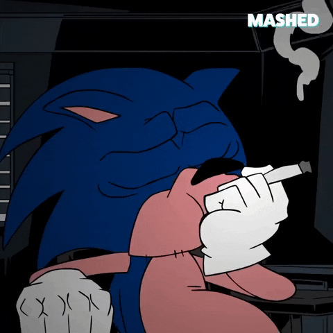 Sonic The Hedgehog Smoking GIF by Mashed