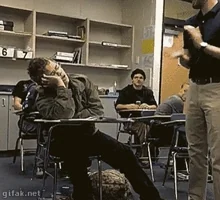 high school sleeping GIF