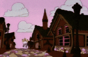 the simpsons eating GIF