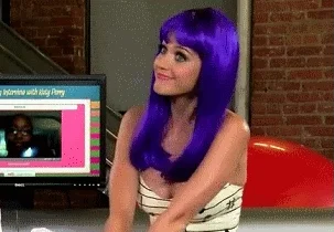 happy purple hair GIF