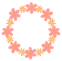 Flowers Circle Sticker