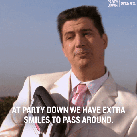 Customer Service Smiling GIF by Party Down