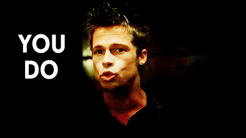 brad pitt you do not talk about fight club GIF (GIF Image)