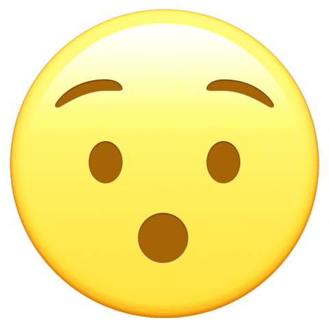 shocked face wave emoji