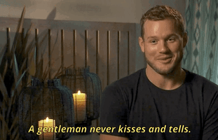 colton underwood a gentleman never kisses and tells GIF by The Bachelor