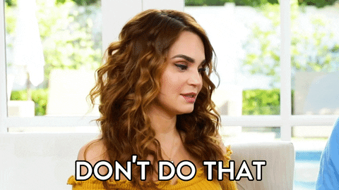 GIF of woman saying "don't do that."