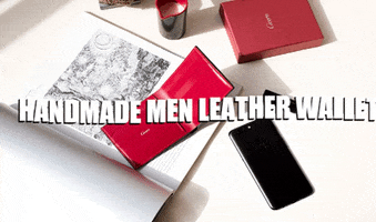 Handmade Men Leather Wallet GIF
