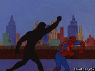 spider man fight GIF by Cheezburger