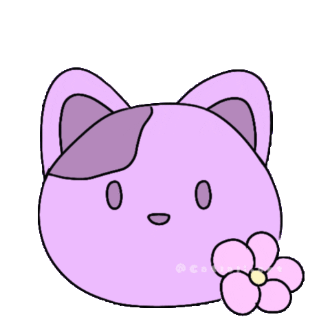 Cat Flower Sticker