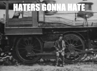 black and white haters gonna hate GIF