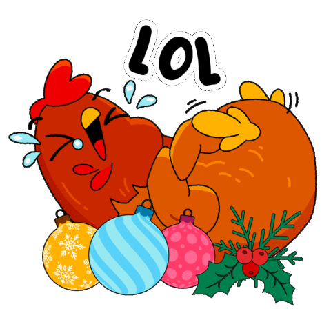Christmas Lol Sticker by Chew's Egg