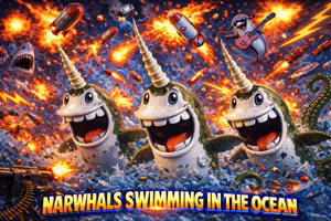 Commotion Narwhals GIF