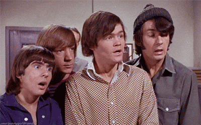 Image result for monkees shocked gif