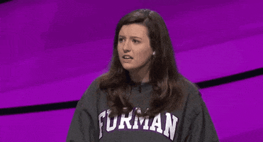 nervous laugh what GIF by Jeopardy!