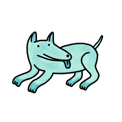 Dog Farting Sticker by Gueroguero