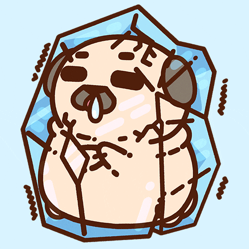 Shaking Ice Cold GIF by Puglie Pug