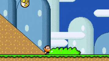 Jumping Super Mario World GIF by LLIMOO