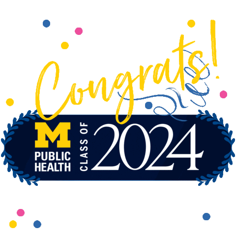 Graduation Grad Sticker by Michigan Public Health