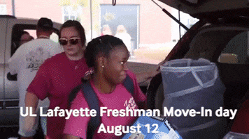 college moving GIF by University of Louisiana at Lafayette