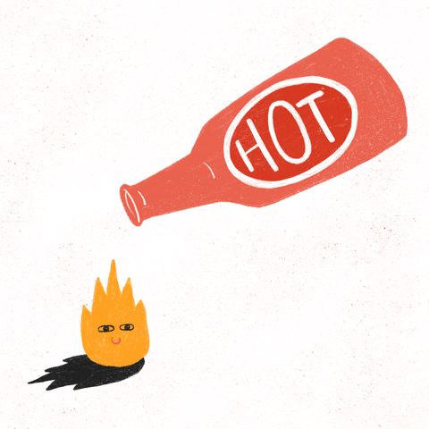 On Fire Food GIF by carmelacaldart