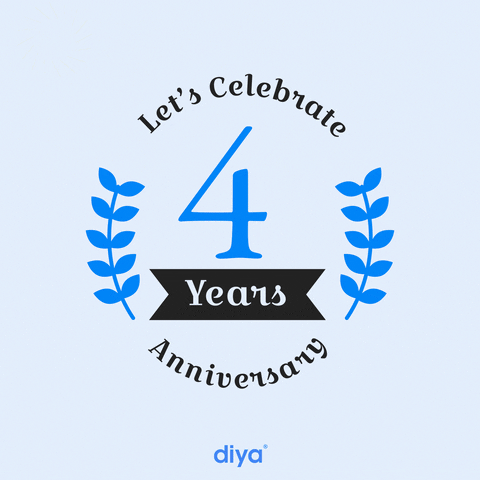 Four Years Work Anniversary GIF by DiyaUA