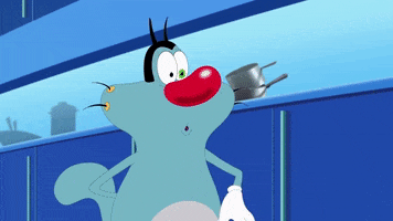 shocked cat GIF by Oggy and the Cockroaches