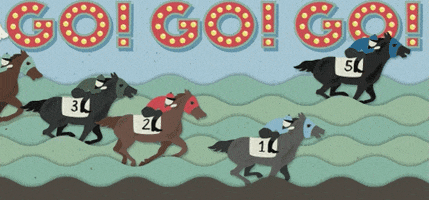 kentucky derby horse GIF by evite