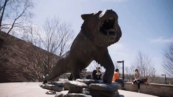 tiger statue GIF by Rochester Institute of Technology