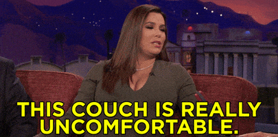 eva longoria this couch is really uncomfortable GIF by Team Coco