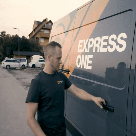 expressonehungary home delivery van package GIF