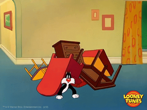 Scared Clean Up GIF by Looney Tunes - Find & Share on GIPHY