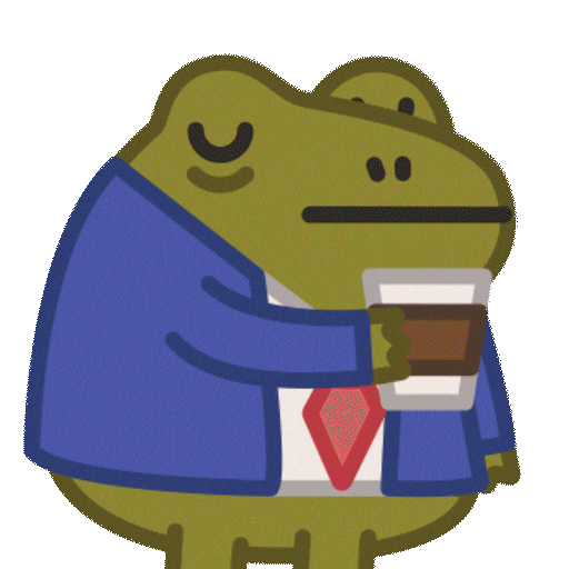 Coffee Frog Sticker