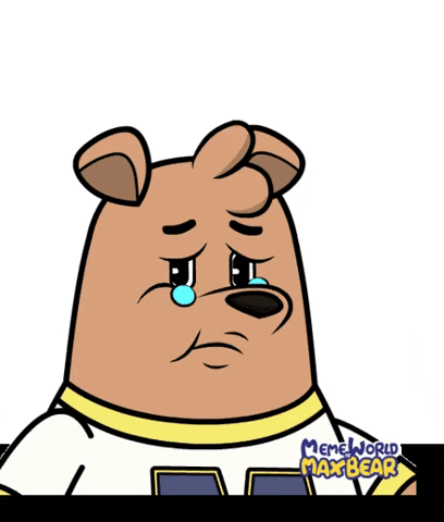 Cry Reaction GIF by Meme World of Max Bear