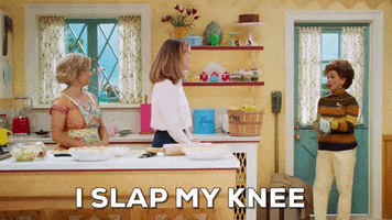 Amy Sedaris Knee Slapper GIF by truTV’s At Home with Amy Sedaris