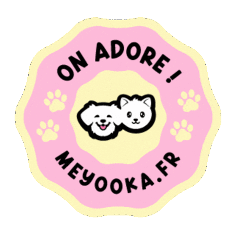 Cat Dog Sticker by Meyooka