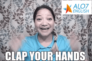 clap your hands GIF by ALO7.com