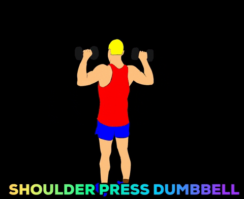 Shoulder Press with Dumbbells vs. Barbell for the best way to build shoulders at home safely! 2