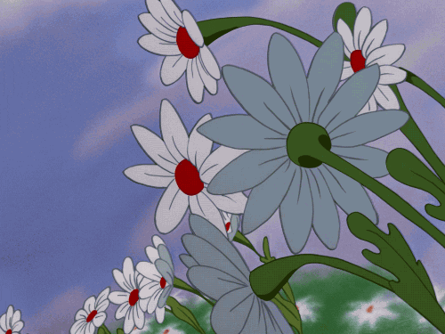 alice in wonderland flowers GIF
