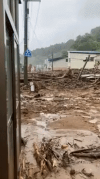 Japanese Village Struck by Landslides in Wake of Cyclone Downpours