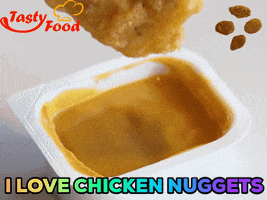 chicken nuggets GIF by Gifs Lab