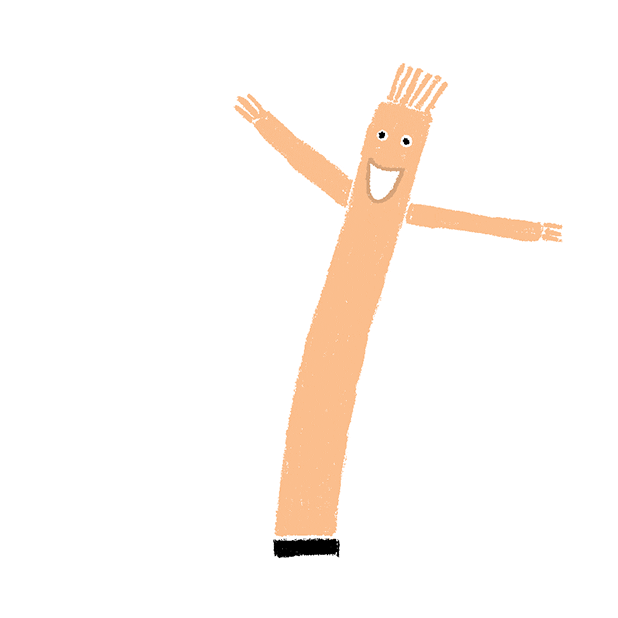 Happy Wacky Waving Inflatable Tube Man Sticker by Thoka Maer for iOS