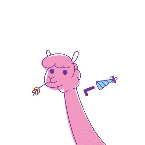 Llama Celebrate Sticker by welosnacks