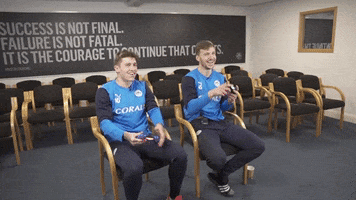 windass laughing lee evans GIF by Wigan Athletic