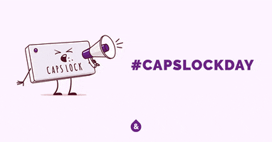 capslock GIF by Up&Up