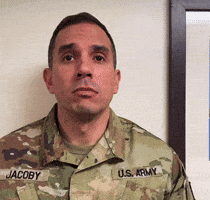 Surprised Army Guard GIF