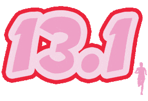 Half Marathon Running Sticker by Sarah Marie Design Studio