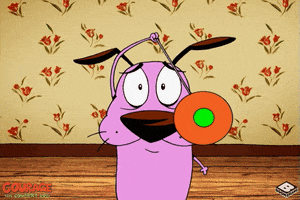 Scared Courage The Cowardly Dog GIF by Boomerang Official