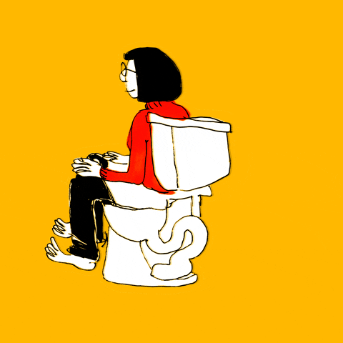 Toilet Sitting GIF by goletski - Find & Share on GIPHY