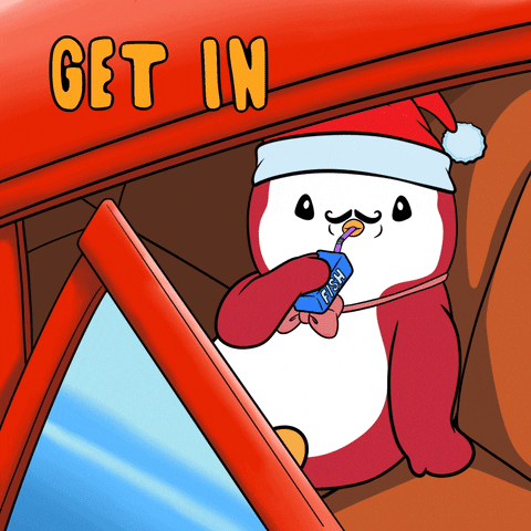 Driving Lets Go GIF by Pudgy Penguins